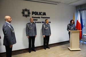 uroczystość wprowadzenie Komendanta Powiatowego Policji w Krośnie Odrzańskim